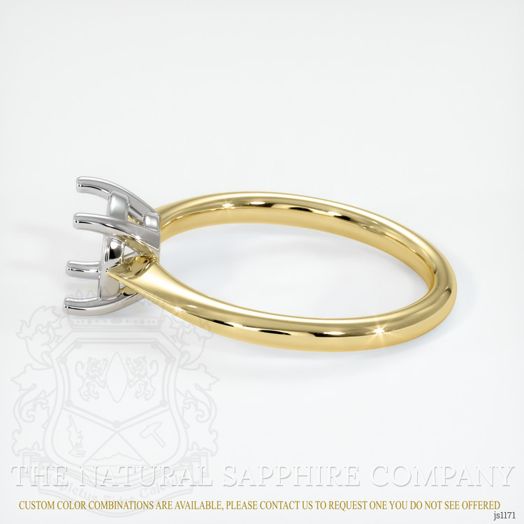 18K White & Yellow Solitaire Ring Setting