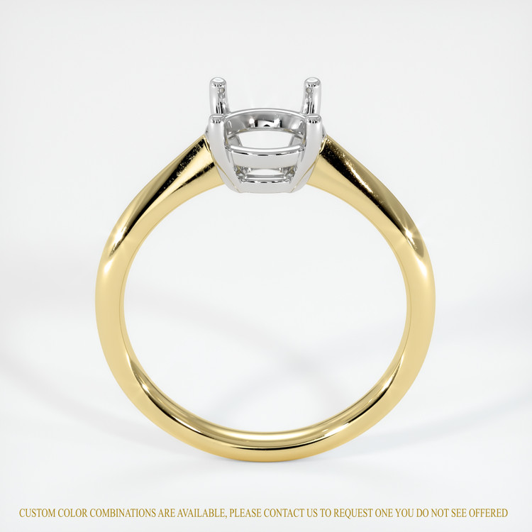 18K White & Yellow Solitaire Ring Setting