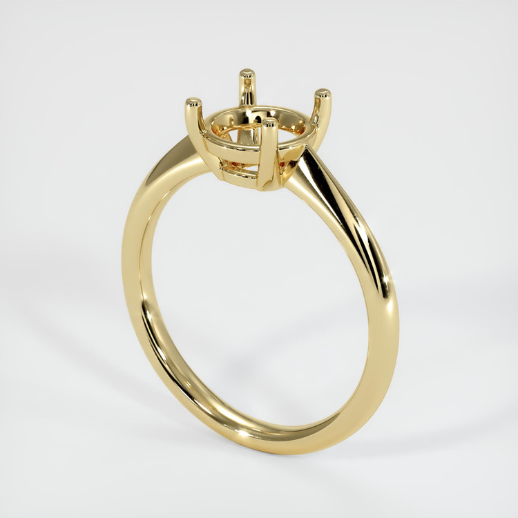 14K Yellow Gold Solitaire Ring Setting