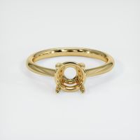 14K Yellow Gold Solitaire Ring Setting Image