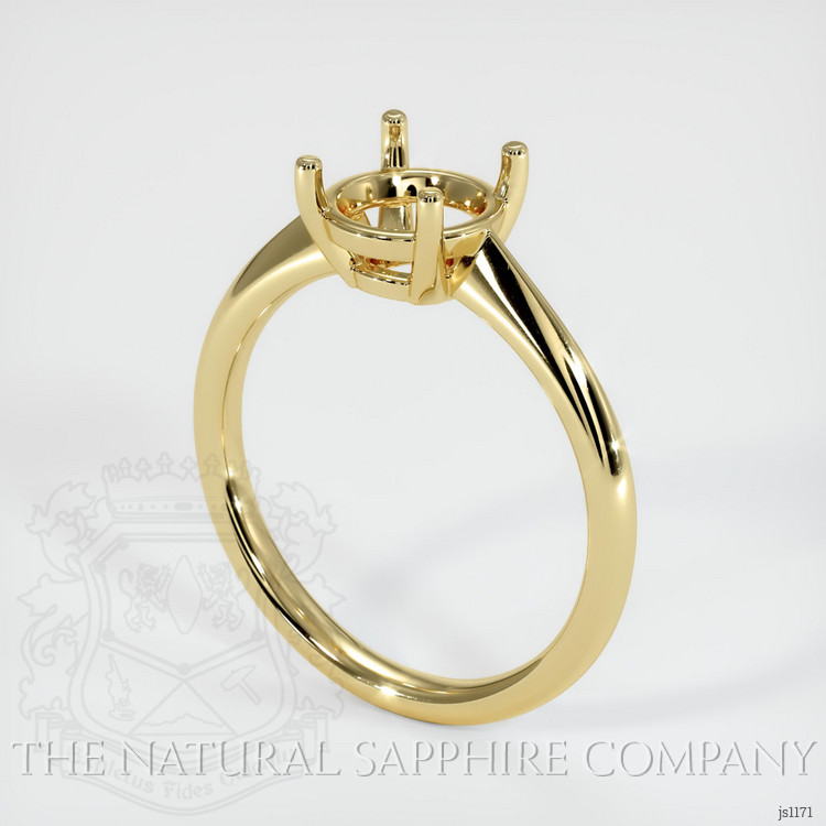 18K Yellow Gold Solitaire Ring Setting