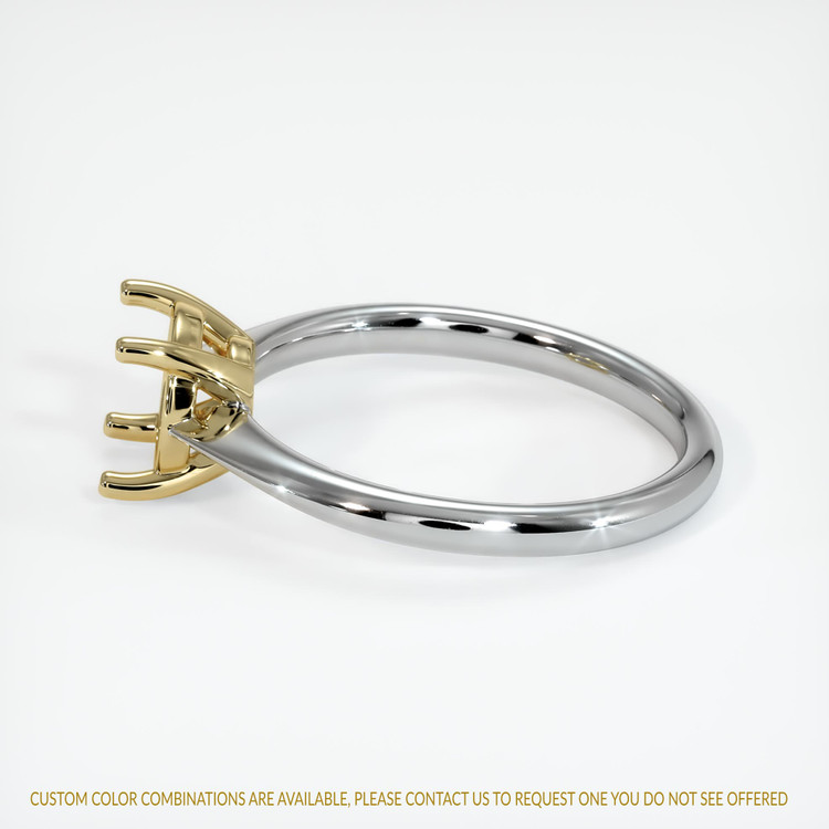 14K Yellow & White Solitaire Ring Setting