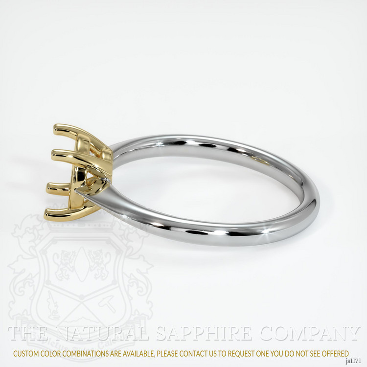 14K Yellow & White Solitaire Ring Setting