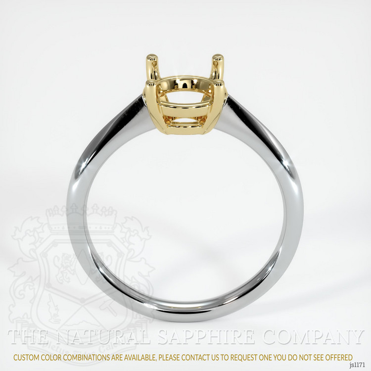 14K Yellow & White Solitaire Ring Setting