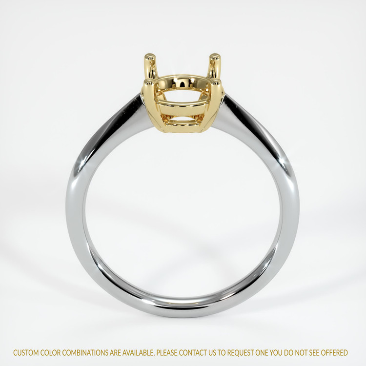 14K Yellow & White Solitaire Ring Setting