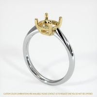 18K Yellow & White Solitaire Ring Setting Video