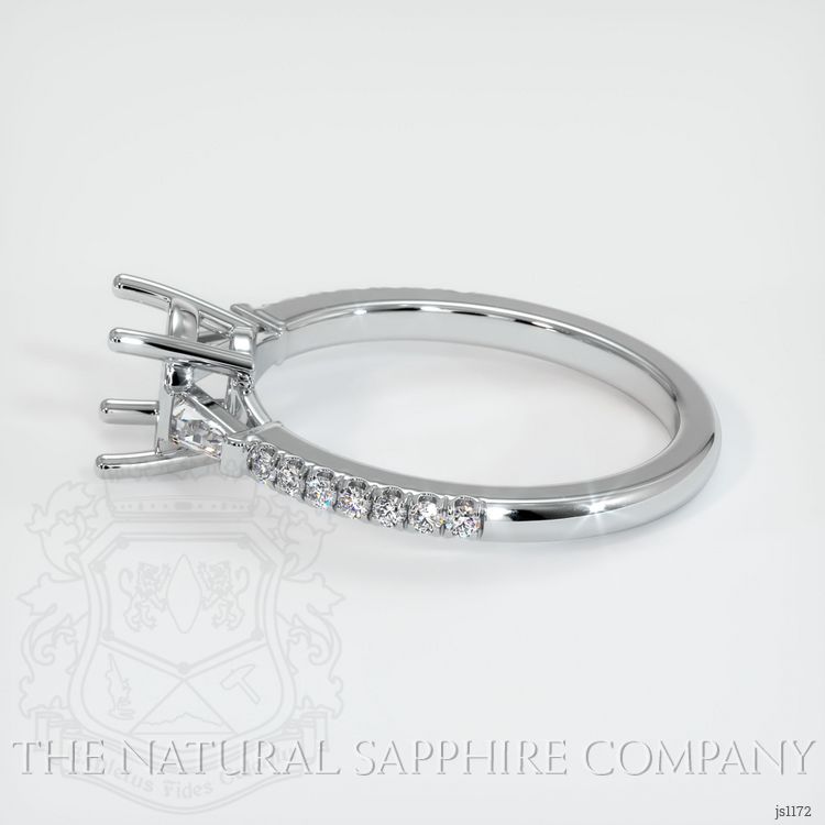 Platinum 950 Three Stone Ring Setting