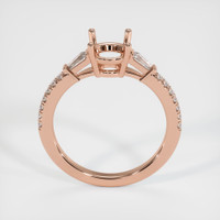 14K Rose Gold Three Stone Ring Setting Image