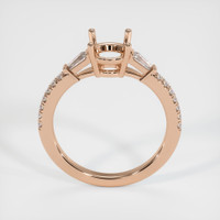 18K Rose Gold Three Stone Ring Setting Image