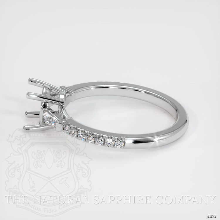 10K White Gold Three Stone Ring Setting