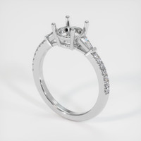 14K White Gold Three Stone Ring Setting Video