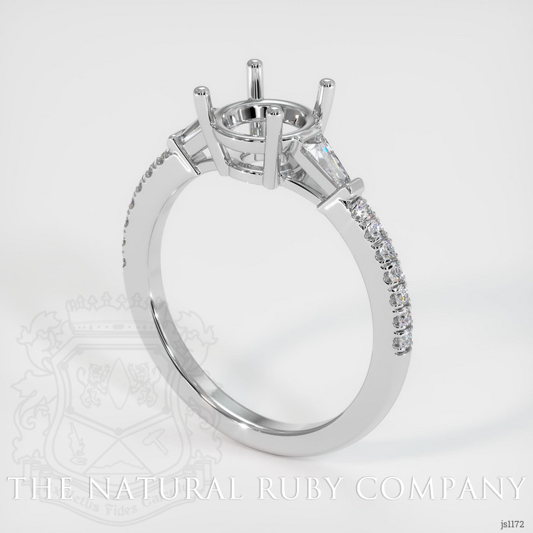 14K White Gold Pave Ring Setting