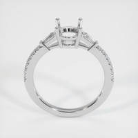 14K White Gold Three Stone Ring Setting Image