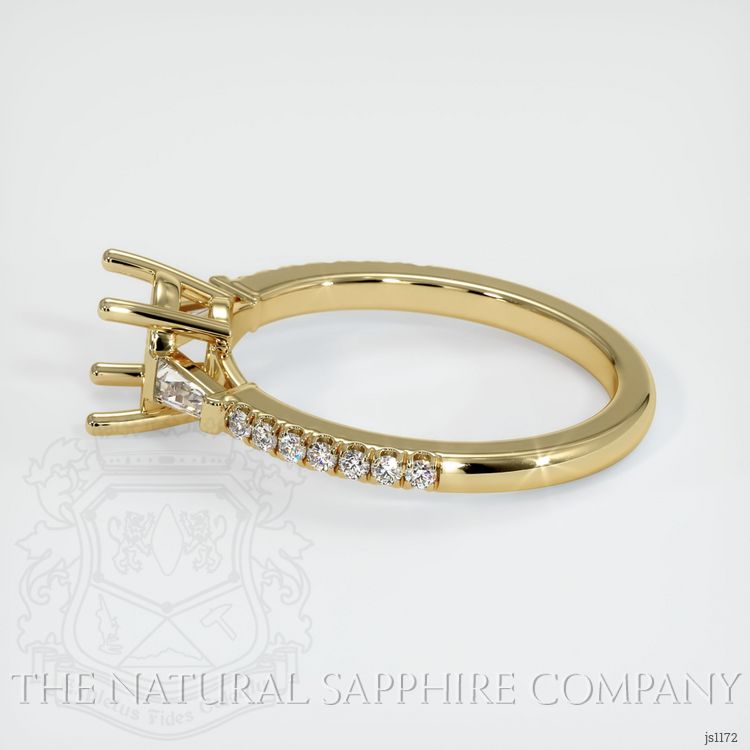 14K Yellow Gold Three Stone Ring Setting