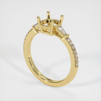 Pave Zircon Ring 3.34 Ct., 18K Yellow Gold Combination Setting