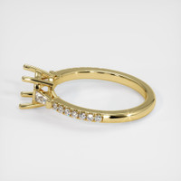 18K Yellow Gold Three Stone Ring Setting Image