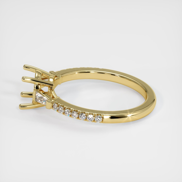 18K Yellow Gold Three Stone Ring Setting