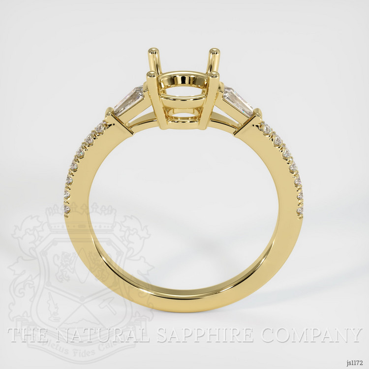18K Yellow Gold Three Stone Ring Setting