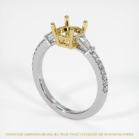 18K Yellow & White Three Stone Ring Setting Video