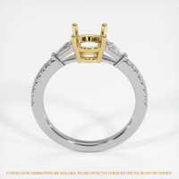 18K Yellow & White Three Stone Ring Setting Image