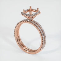 14K Rose Gold Pave Ring Setting Video