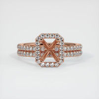 14K Rose Gold Pave Ring Setting Image