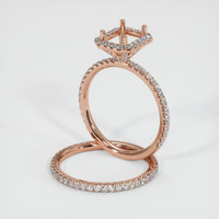14K Rose Gold Pave Ring Setting Image