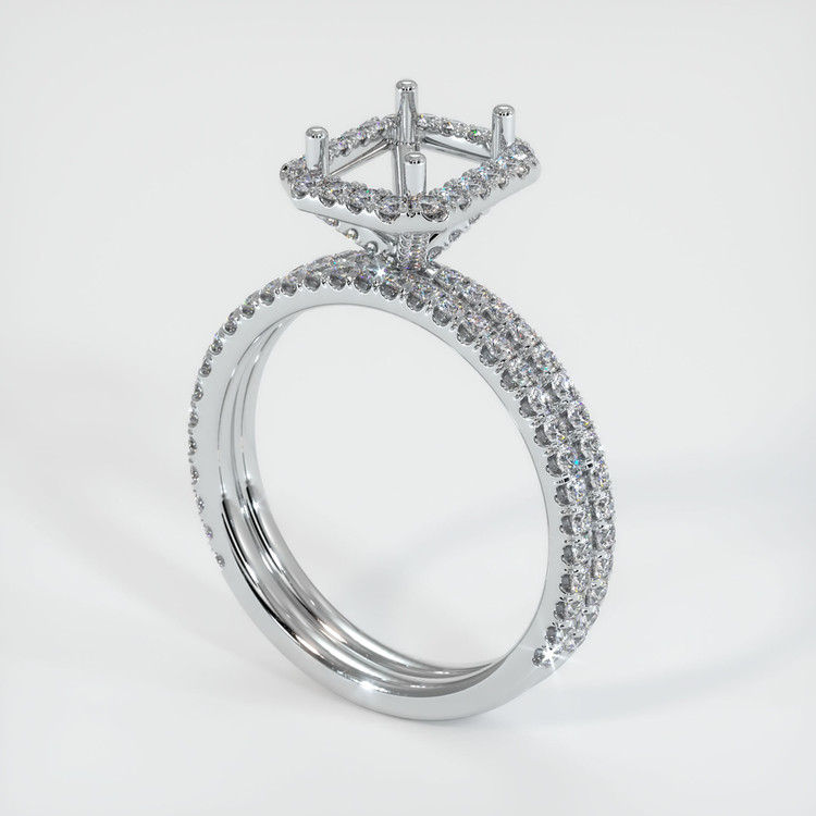 Silver Pave Ring Setting
