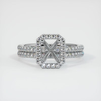 14K White Gold Pave Ring Setting Image