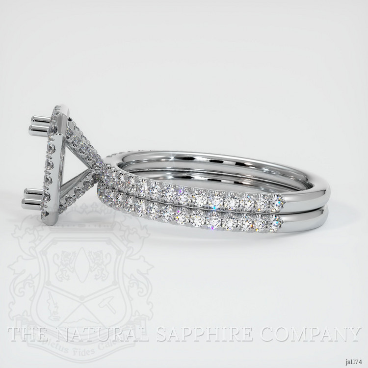 14K White Gold Pave Ring Setting