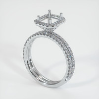 18K White Gold Pave Ring Setting Video