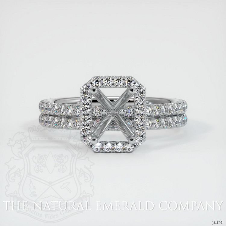 18K White Gold Pave Ring Setting