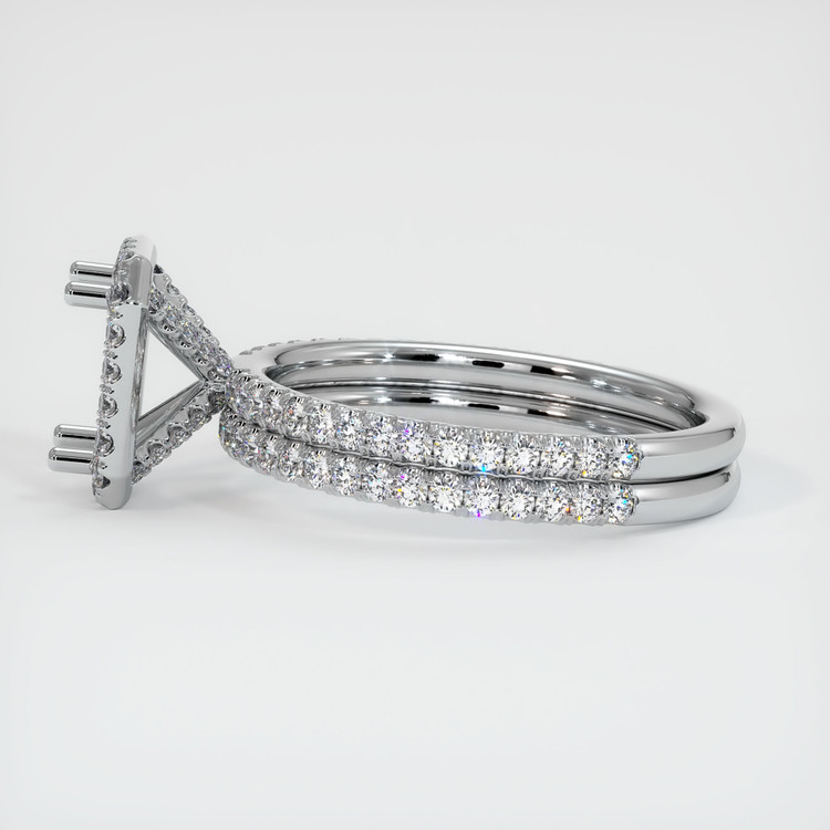 18K White Gold Pave Ring Setting