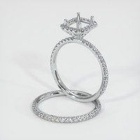 18K White Gold Pave Ring Setting Image