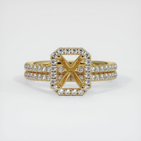 14K Yellow Gold Pave Ring Setting Image