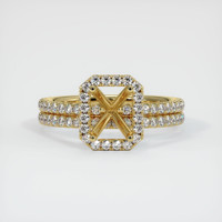 18K Yellow Gold Pave Ring Setting Image