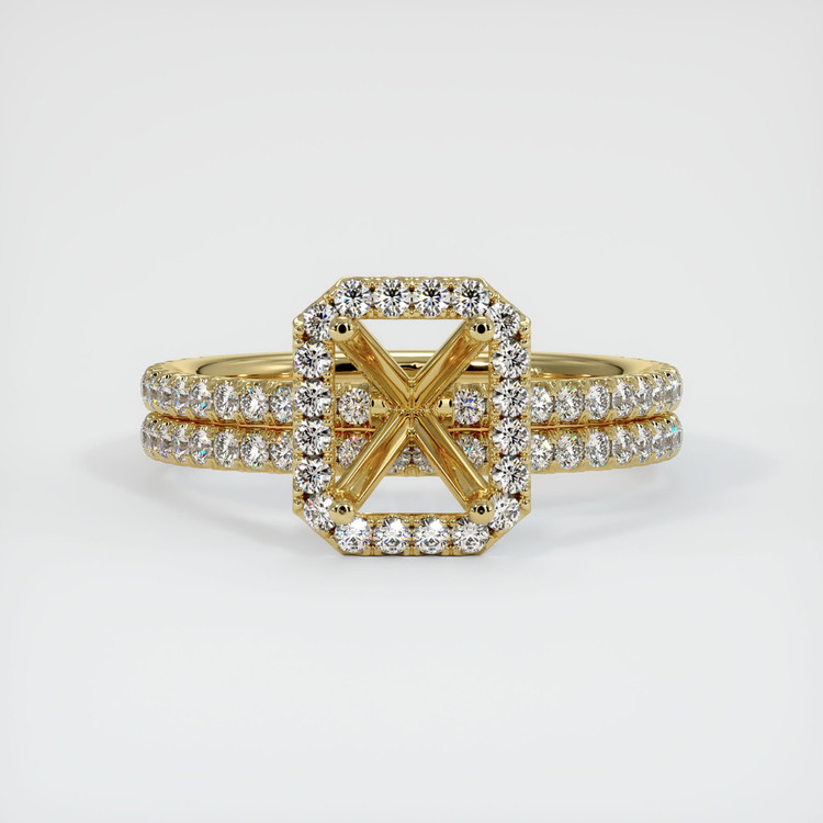18K Yellow Gold Pave Ring Setting