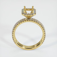 18K Yellow Gold Pave Ring Setting Image