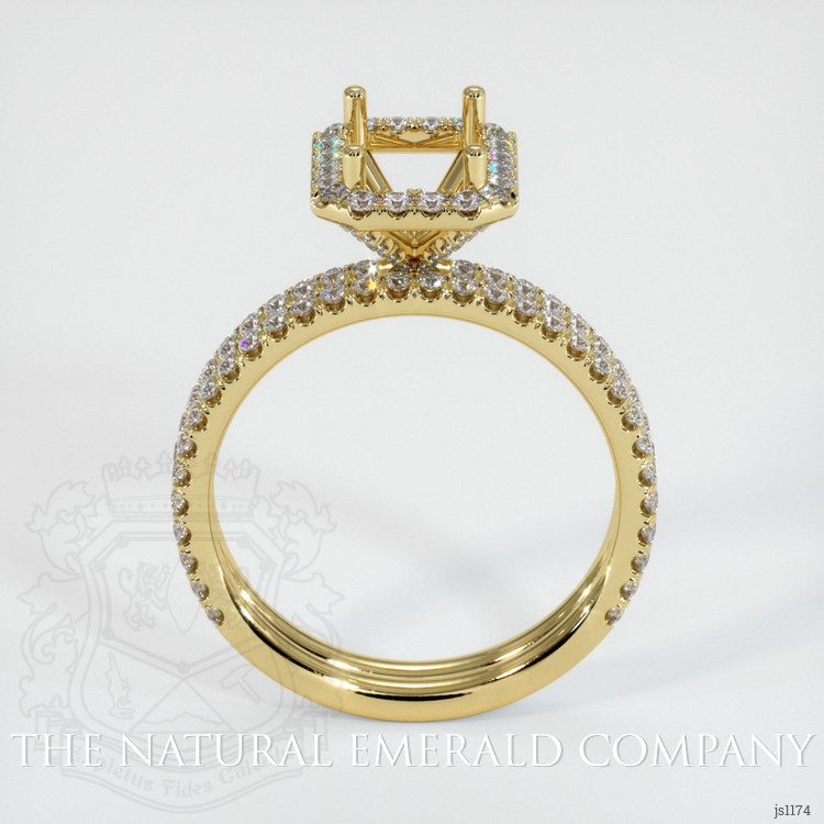 18K Yellow Gold Pave Ring Setting