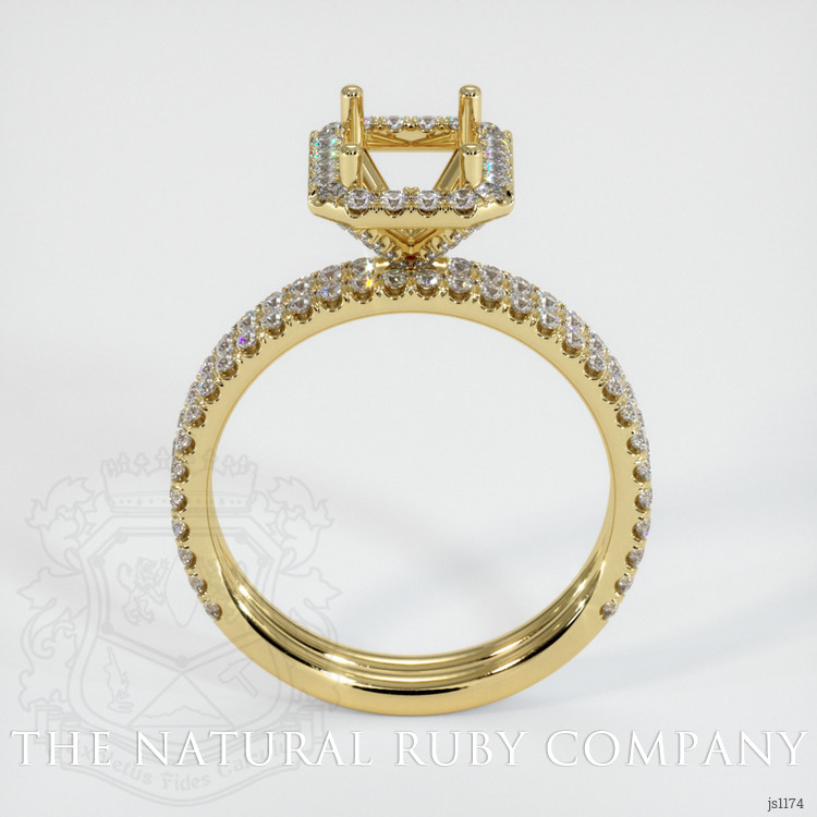 18K Yellow Gold Pave Ring Setting