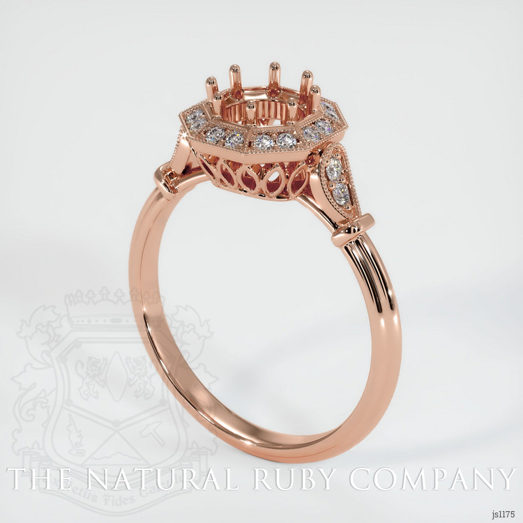 14K Rose Gold Antique Style Ring Setting