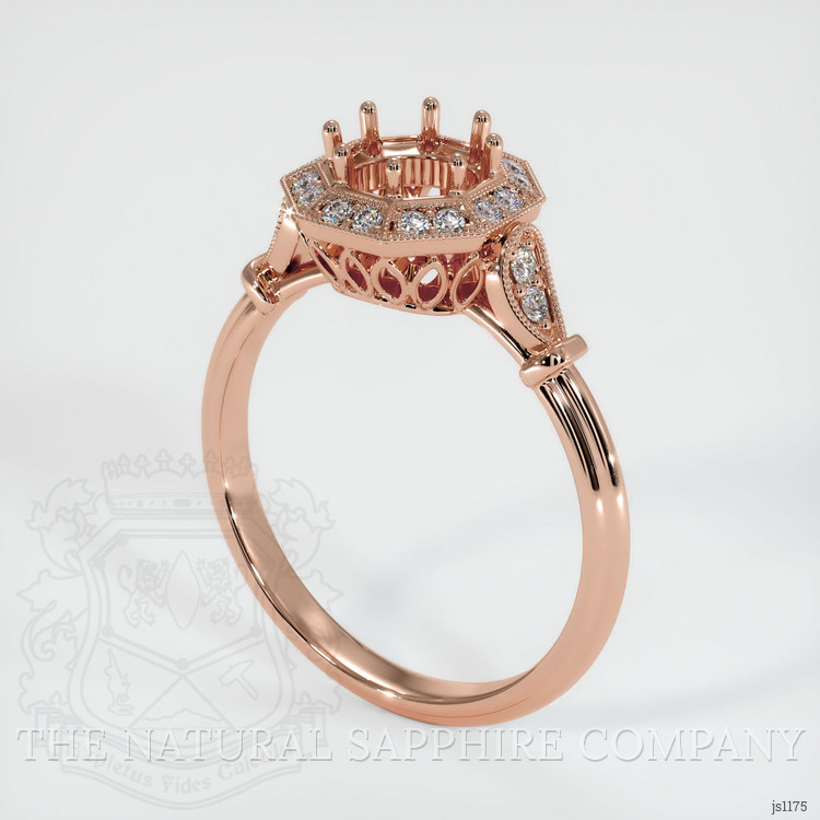 14K Rose Gold Antique Style Ring Setting