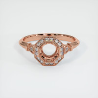 14K Rose Gold Antique Style Ring Setting Image