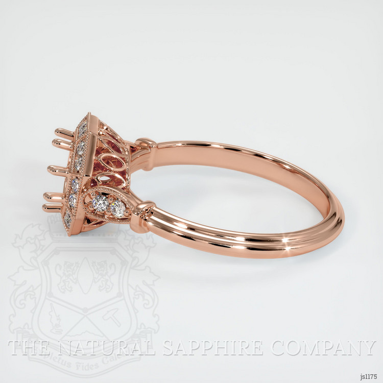 14K Rose Gold Antique Style Ring Setting