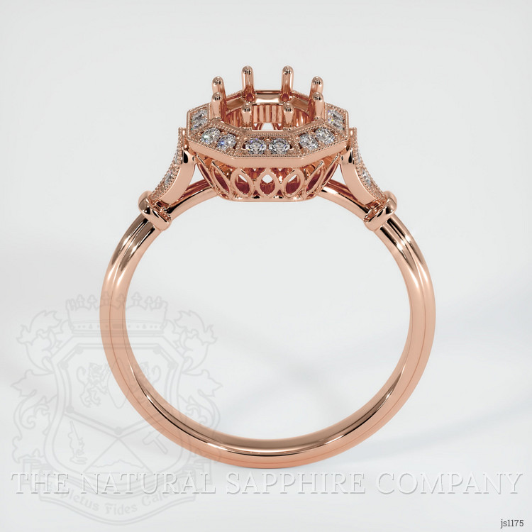 14K Rose Gold Antique Style Ring Setting