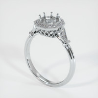 10K White Gold Antique Style Ring Setting Video