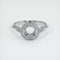 10K White Gold Antique Style Ring Setting Image