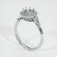 14K White Gold Antique Style Ring Setting Video