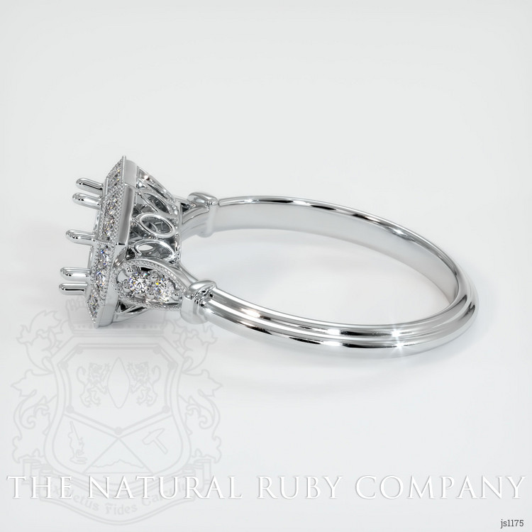 14K White Gold Antique Style Ring Setting