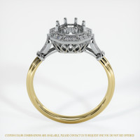 14K White & Yellow Antique Style Ring Setting Image
